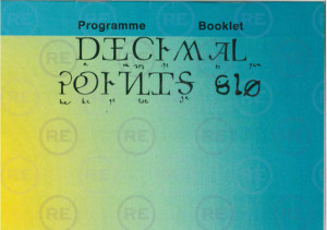 The programme booklet for "Decimal Points 810" is available in The Repository. Click to view.