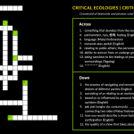 The Critical Ecologies Crossword