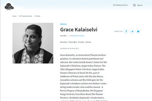 Grace Kalaiselvi's profile page in the People section of the Archive.