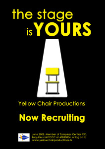 A Yellow Chair Productions recruitment poster 